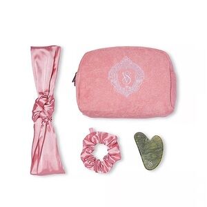 Victoria's Secret Self-Care Kit with Terry Logo Bag Jade Guasha Headband NWT 🤩